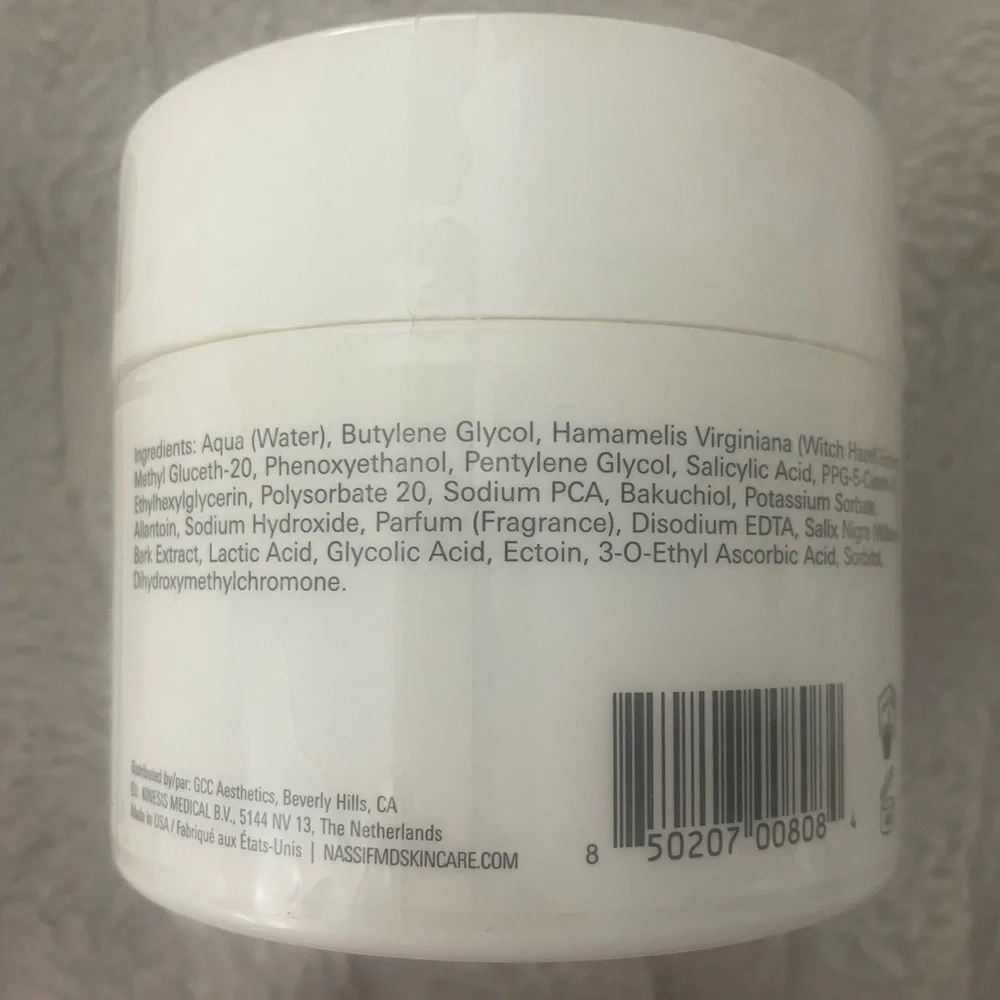 New! NassifMD Dermaceuticals Skincare Detox Pads Beauty Skincare 60 Pads